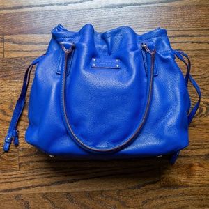 Kate Spade large leather drawstring shoulder bag